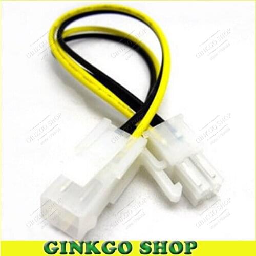 20pcs/lot Motherboard Power Supply Extend Cable Motherboard 4P to 4P Extension Cable Free shipping