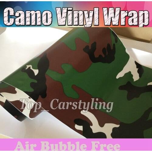 Military arctic Camo forest style Vinyl Sticker Wrapping Camouflage covering with AIR BUBBLE FREE size 1.52x30m/Roll 5x98ft