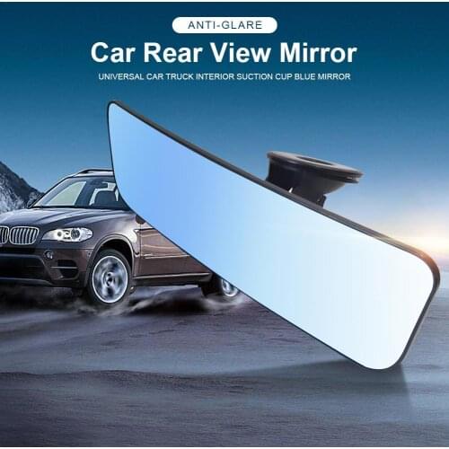 Car Mirror Interior Rearview Mirrors Auto Rear View Mirror Anti-glare Wide-angle Curved Surface Blue Mirror Auto Accessories