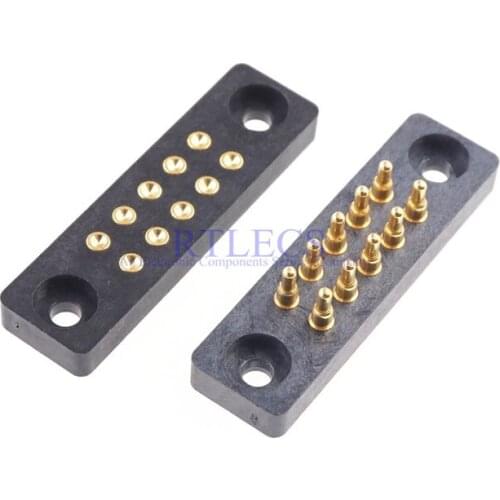 1 pcs Pogo pin 10 Position Probe Connector Spring Thimble Charging Spring Needle Conductive Connector Pitch 3.0mm Dual Row 2x5