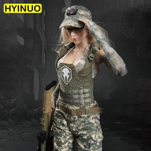 2 Models 1/6 Scale FG048 Female Sexy Tactical Women Gunner Clothes Clothing Suit Set Model for 12''Action Figure Body