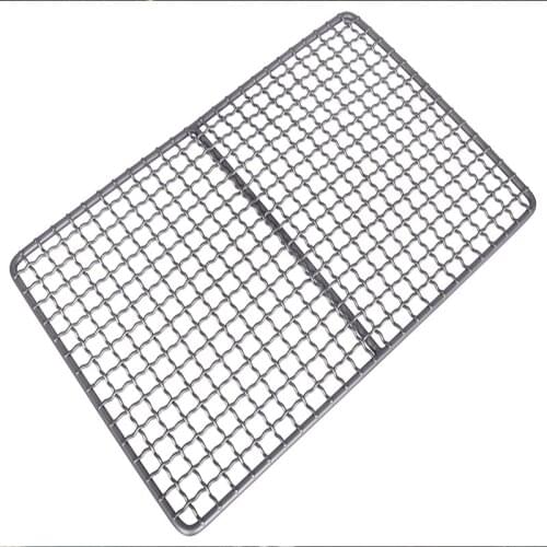 2Pcs Stainless Steel Outdoor Camping Pot Rack Square Barbecue Mesh Charcoal Grill Furnace Gas Grill Beach Picnic Cook Tools