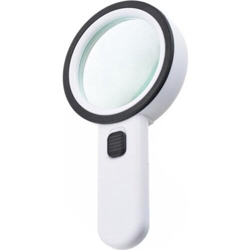 30 Times Handheld Magnifying Glass With 12 LED Magnifying Glass Reading And Maintenance Magnifying Glass