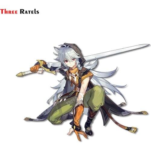 Three Ratels B41 3D Anime Game Sticker For Razor Of Genshin Impact Render Vinyl Material Car Sticker Auto Decal