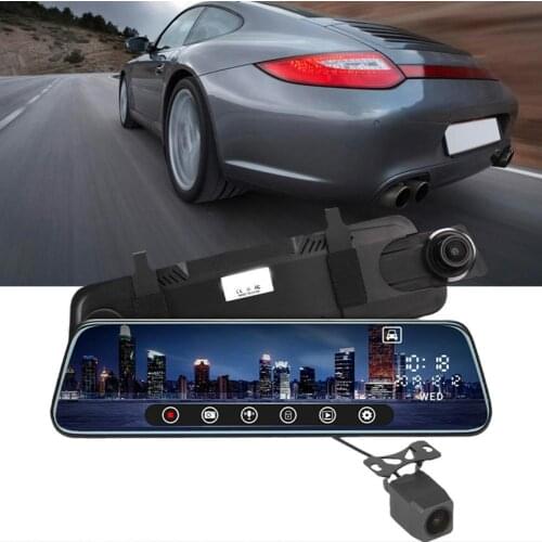 4.3/7/10 Inches Screen 1080P Car DVR Night Vision Media Dash Camera Dual Lens Video Recorder Rearview Mirror Rear cameras