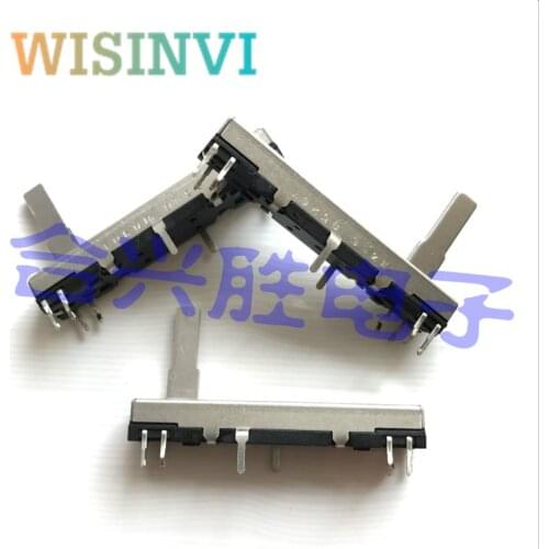 5 PCS 4.5cm 45mm Sliding Potentiometer Stereo Channel B10K Axis Length 15mm Sliding Stroke 30mm new and original