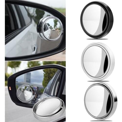 Car 360 Degree Framless Blind Spot Mirror Wide Angle Round Convex Mirror Small Round Side Blindspot Rearview Parking Mirror