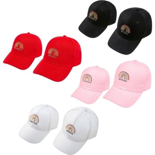 Boys Girls Adjustable Baseball Cap Rainbow Children School Adults Kids Sport Parent-child Mom Baby Hat