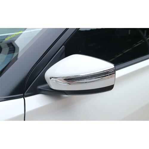 Lapetus Side Car Door Mirror Decoration Strip Protector Kit Cover Trim 2 Piece / Set For Nissan Leaf 2018 ABS Auto Accessories
