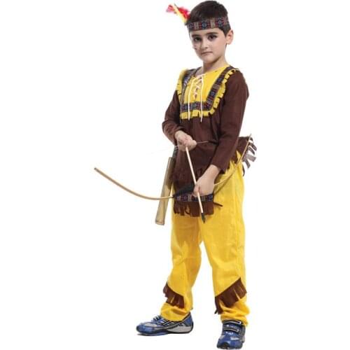 Indian Costume Halloween Kids Boy Cosplay Costume