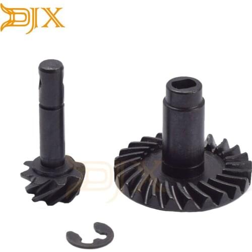 DJX Steel 8T 24T Helical Bevel Spiral Teeth Axle Set for 1/10 RC Crawler Car Axial SCX10 II 90046 90047