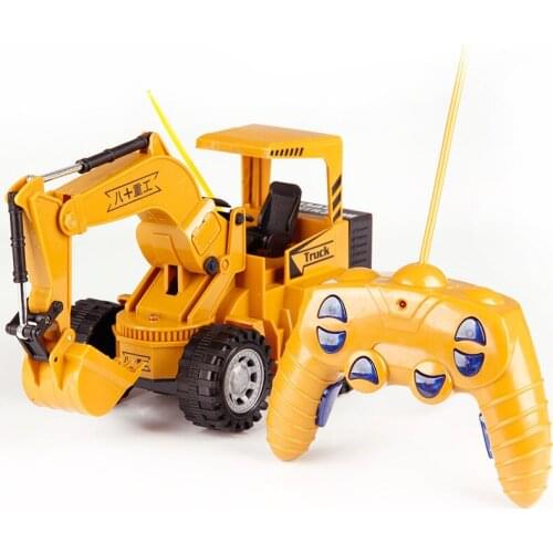 RTR Loader Remote Control Mini RC Construction Truck Trailer Car Tractor 8075E Chargeable Excavator Model Bulldozer Crane Truck