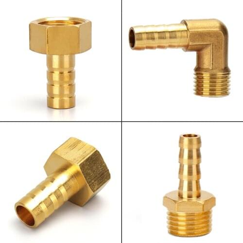 Brass Pipe Fitting 6mm 8mm 10mm Hose Barb Tail 1/8" 1/4" 3/8" 1/2" 3/4" 1" BSP Male Connector Hose Joint Copper Coupler Adapter