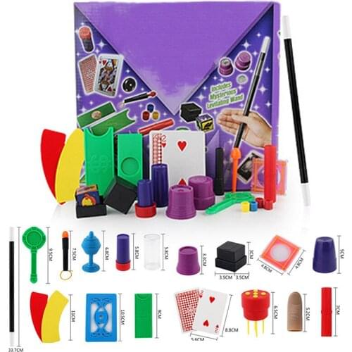 Magical Props Set Classic Child Magical Tricks Box Set Toys Kinds Props Gimick Card Kids Christmas Gift Puzzle Toys For Children