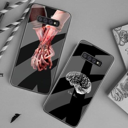 Medical Human Organs Brain Bling Cute Phone Case Tempered Glass For Samsung S20 Plus S7 S8 S9 S10 Plus Note 8 9 10 Plus