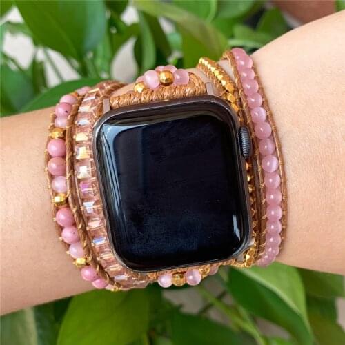 Fashion Jewelry Suitable for Apple Strap Accessories Natural Stone Hand Woven Strap Lovers Gift