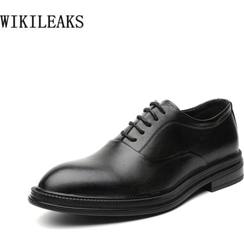 Brown Dress Leather Shoes Men Formal Office 2021 Dress Shoes Mens Fashion Wedding Dress Coiffeur Oxford Shoes for Men Italian