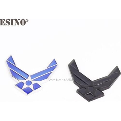 New Car Styling USAF US America Air Force 3D Metal Chrome Zinc Alloy Emblem Badge Sticker Decal Fender Emblem Auto Accessory