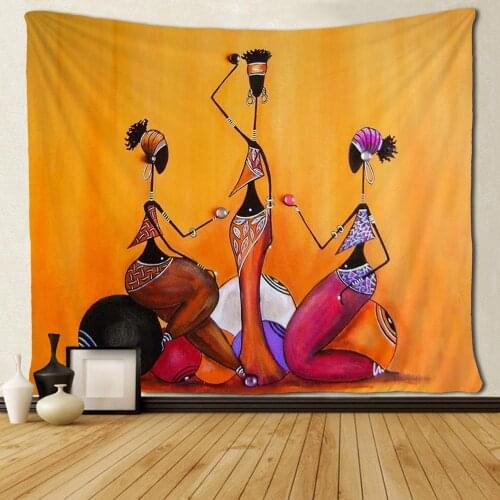 Custom African Tribal Queen Afro Women Tapestries Unique Art Custom