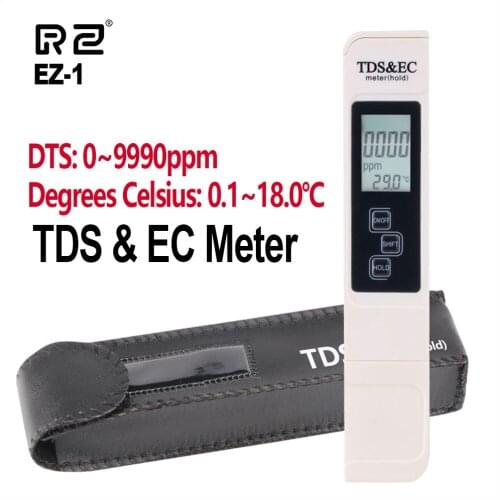 RZ PH/EC Meter Monitor Detector Aquarium Digital Professional Water Quality Tester Portable Mini Acidity Meter PH Monitor