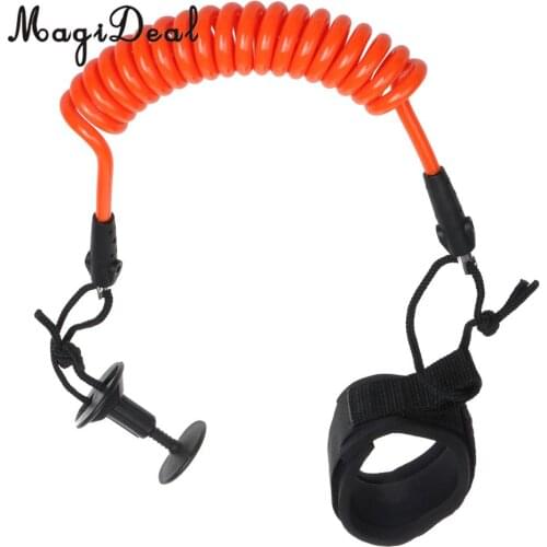 MagiDeal 4ft 7mm Orange Coiled Bodyboard Surfboard Bicep Wrist Surf Leash