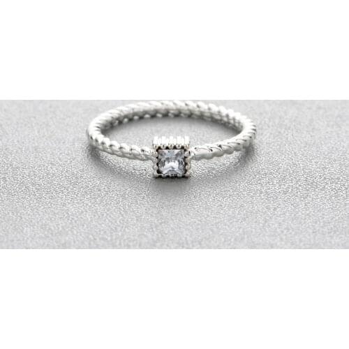 QIMING Simple CZ Minimalist Ring Women Girls Party Gift Cubic Zirconia Boho Korean Jewelry Crystal Midi Rings Bride Gift