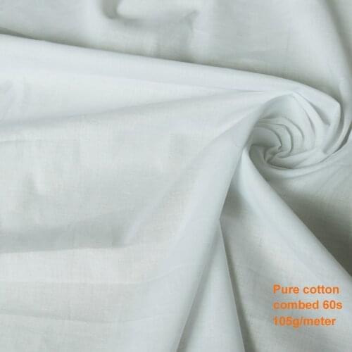 100cm*150cm pure white cotton lining combed 60s thin cotton gauze breathable