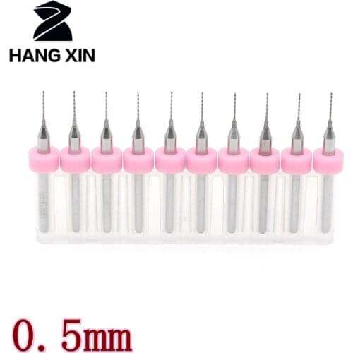 0.5mm 0.55mm 10pcs/set Tungsten Carbide Dremel PCB Drill Walkthrough Wood Hole Router metal drilling cutter