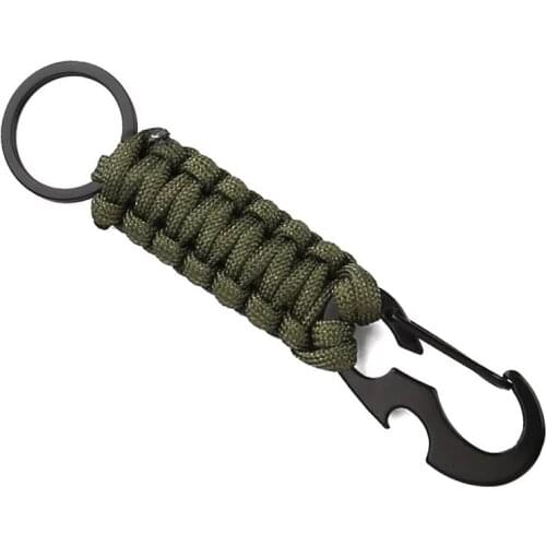 1 Pc Outdoor Umbrella Rope Corkscrew Car Keychain Climb Keychain Tactical Survival Tool Carabiner Hook Cord Backpack Buckle