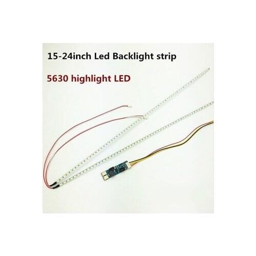 10 parts / los universal highlight led backlight lamps update kit dimmable adjustable led light for lcd - monitor 2 led strip