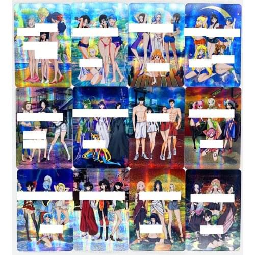 12pcs/set ACG Nude Sailor Moon Saint Seiya ONE PIECE SLAM DUNK Nude Heroes Battle Card Ultra Instinct Game Collection Cards