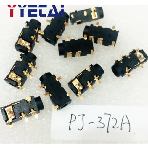 3.5mm headphone jack PJ-327A audio interface gold-plated five-pin jack 5P patch Free shipping