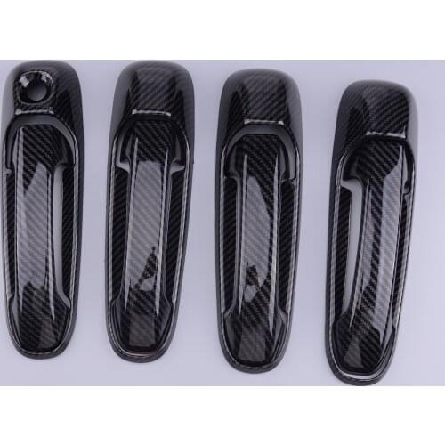 4set/8pcs Carbon Fiber Texture Car Door Handle Cover fit for Jeep Grand Cherokee WJ Smart KH & PSG KH 1999-2001 2002 2003 2004