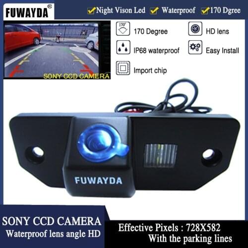 FUWAYDA SONY CCD Sensor Car Rear View Reverse Mirror Image CAMERA for FORD FOCUS SEDAN/C-MAX/MONDEO With Guide Line HD