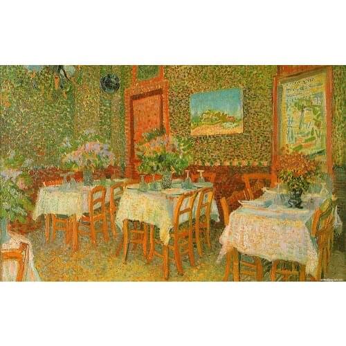 Bigger is Better 400x300MM Magnets JM10033 Painting_of_Vincent_Van_Gogh_-_Restaurant