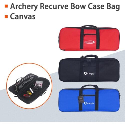 Portable Archery Recurve Bow Case Bag Canvas for Recurve Bow and Arrows Handle Outdoor Hunting Accessories