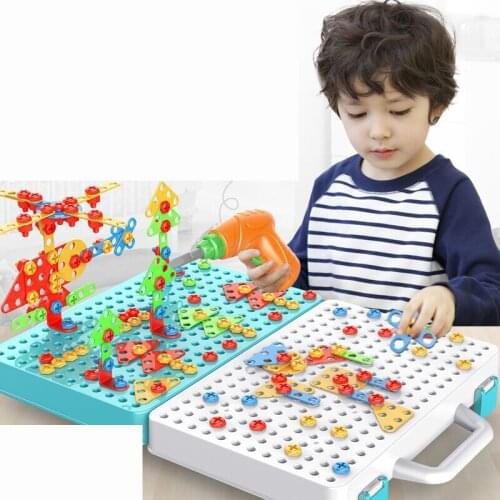 Kids Colorful 3D Puzzle Material Sensory Toys Screw Bolts Set Baby Early Educational Toy for Children Plastic Jigsaw Puzzle Gift