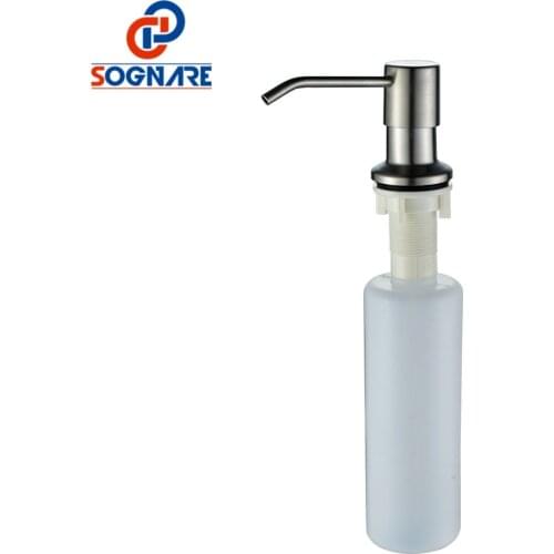 SOGNARE 350ML Bathroom Kitchen Liquid Soap Dispensers ABS Plastic Bottle Liquid Soap Dispensers For Kitchen Sink Deck Mount D402