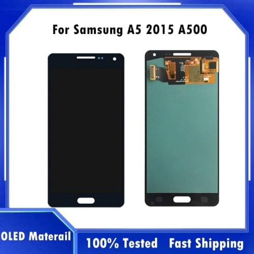 For Samsung Galaxy A5 2015 A500 A500F A500FU A500H Touch Screen Digitizer LCD Display For Samsung A5 LCD With Free Shipping