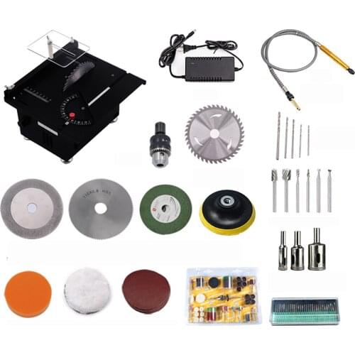 AC 100-240V Electric Mini Liftable Table Saw DIY Cutting Polishing Engraving Machine Precision Model Saw