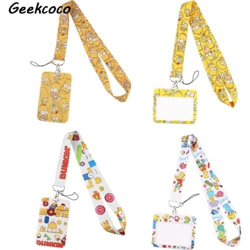 J2719 Cartoon Lanyard Keychain Neck Strap for Keys ID Card Mobile Phone Lanyard