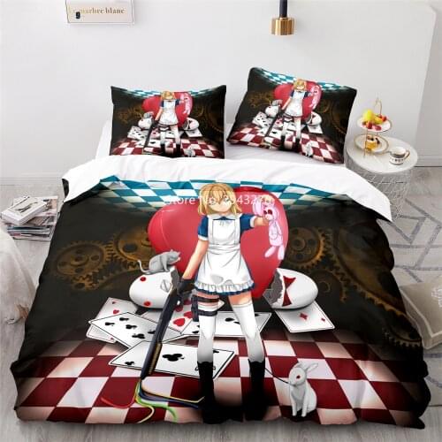 Gacha Life Cartoon Casual Game Series Patterned Duvet Quilt Cover Pillowcase Bedding Set Teen Bedroom Decoration Home Textile
