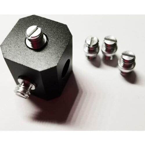 1/4" Bracket Cubic Mount Cube fr Tripod Camera Rig Cage LED Light Bouncer DIY