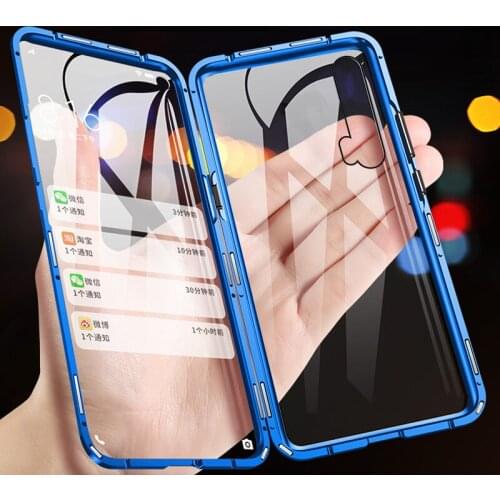 Full Cover Magnetic Phone Case For Huawei Honor 20 Pro 20S Tempered Glass For Honor 20 Lite view 20 Double Sided Magnetic Case