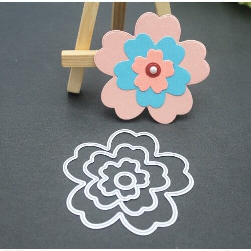 4Pcs/set Metal Cutting Dies Flowers Stencils DIY Scrapbooking Dies Metal Cuts Album Paper Cards Crafts Embossing Templates