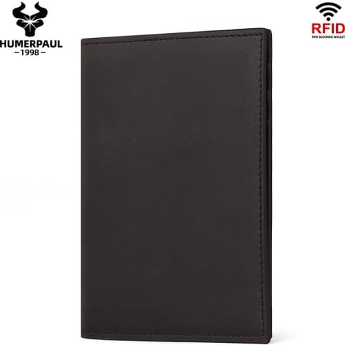 Fashion Men Passport Cover Genuine Cow Leather Travel ID Credit Card Passport Holder Packet Wallet Purse Bags Pouch For Man