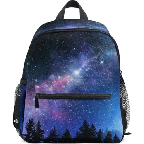 Fashion Children School Bags 3D Starry Sky Print Kids Backpack Kindergarten Boys and Girls School Bags Mini Backpack Book Bag