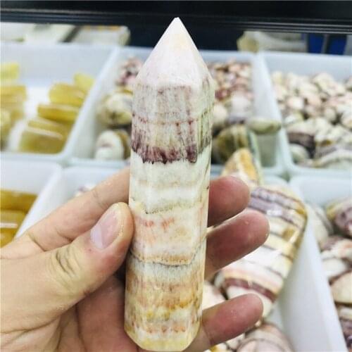 Natural redstone crystal column single tip process reiki healing