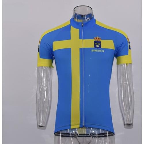 New 2020 Sweden Summer Blue Cycling Jersey Bike Road Mountain Bicycle Wear Tops Riding Bike Clothing