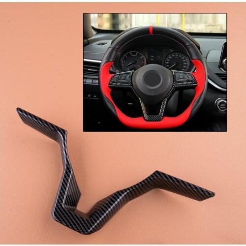 New Car Interior Steering Wheel Cover Trim Carbon Fiber Texture Decoration fit for Nissan Teana Altima 2019 2020 V-Shape
